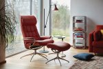Stressless London High Back Recliner Chair with Star Base & Footstool 