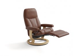 Stressless Consul Medium Power Dual Motor Recliner Chair (Legs & Back)