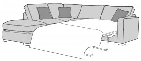 Buoyant Chicago Corner Sofabed Standard Back With Large Footstool (FST, LFC, R2S)
