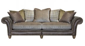 Alexander & James Hudson Four Seater Pillow Back Sofa (Fabric Pack - Option 5)