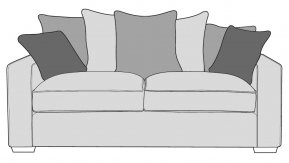 Buoyant Chicago 3 Seater Sofa Pillow Back