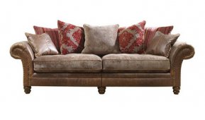 Alexander & James Hudson Four Seater Pillow Back Sofa (Fabric Pack - Option 1)