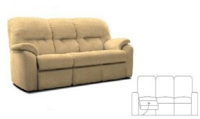 G Plan Mistral Three Seat LHF Manual Recliner (left hand facing half of sofa reclines only)