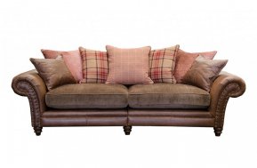 Alexander & James Hudson Four Seater Pillow Back Sofa  (Fabric Pack - Option 2)