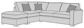 Buoyant Chicago Corner Sofa Standard Back With Large Footstool  (FST, LFC, RH2)