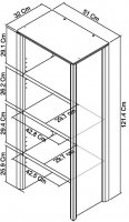 Bentley Designs Bergen Oak Narrow Top Unit [8101-21-1]