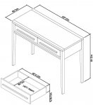 Bentley Designs Rimini Aged Oak & Weathered Oak Dressing Table [5701-90]