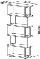 Bentley Designs Tivoli Dark Oak Open Display Unit [4201-27]