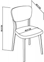 Bentley Designs Dansk Veneer Back Chair - Cold Steel Fabric (Pair) [9129-09-CS]