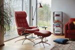 Stressless London High Back Recliner Chair with Star Base & Footstool (High Base)