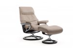 Stressless View Medium Recliner Chair & Footstool (Signature Base)
