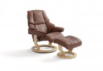 Stressless Reno Large Recliner Chair & Footstool (Classic Base) 