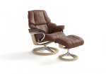 Stressless Reno Small Recliner Chair & Footstool (Signature Base)