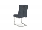 Bentley Designs Tivoli Dark Oak Uph Cantilever Chair - Mottled Black Faux Lthr (Pair) [4201-09UC-DBK]