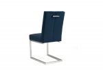 Bentley Designs Tivoli Dark Oak Uph Cantilever Chair - Dark Blue Velvet (Pair) [4201-09UC-VDB]
