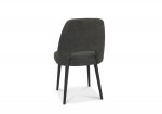 Bentley Designs Vintage Weathered Oak Upholstered Chair - Dark Grey Fabric (Pair) [9135-09U-DGY]