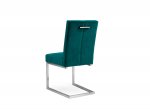 Bentley Designs Tivoli Dark Oak Uph Cantilever Chair - Sea Green Velvet (Pair) [4201-09UC-VGN]