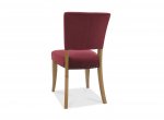 Bentley Designs Indus Rustic Oak Chair - Crimson Velvet Fabric (Pair) [5680-09U-VCR]