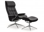 Stressless London High Back Recliner Chair with Star Base & Footstool