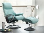 Stressless View Small Recliner Chair & Footstool (Signature Base)