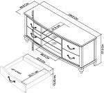 Bentley Designs Montreux Grey Washed Oak & Soft Grey Entertainment Unit [6290-25]