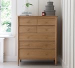 Ercol Teramo Bedroom 7 Drawer Tall Wide Chest [2684]