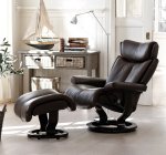 Stressless Magic Small Recliner Chair & Footstool (Classic Base) 