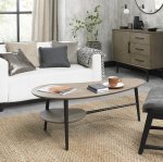 Bentley Designs Vintage Weathered Oak Shaped Coffee Table [9135-02]