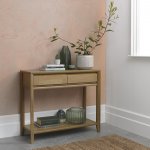 Bentley Designs Bergen Oak Console Table With Drawer [8101-19]