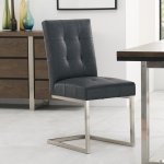 Bentley Designs Tivoli Dark Oak Uph Cantilever Chair - Gun Metal Velvet (Pair) [4201-09UC-VGU]