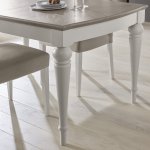 Bentley Designs Montreux Grey Washed Oak & Soft Grey 4-6 Extension Table [6290-2]