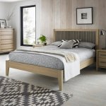 Bentley Designs Rimini Aged Oak & Weathered Oak Slatted Bedstead (Double/135cm) [5701-43BD]