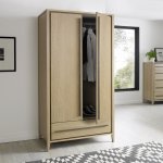 Bentley Designs Rimini Aged Oak & Weathered Oak Double Wardrobe [5701-82]