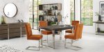 Bentley Designs Tivoli Dark Oak Uph Cantilever Chair - Harvest Pumpkin Velvet (Pair) [4201-09UC-VHP]