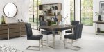 Bentley Designs Tivoli Dark Oak Uph Cantilever Chair - Gun Metal Velvet (Pair) [4201-09UC-VGU]