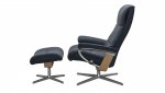 Stressless View Small Recliner Chair & Footstool (Cross Base)