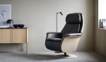 Stressless Sam (Wood) Power Recliner Chair with Heating & Massage (Disc Base)