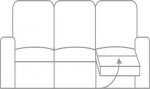 G Plan Malvern Three Seater RHF Manual Recliner (right hand facing half of sofa reclines only)
