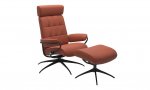 Stressless London Recliner Chair With Adjustable Headrest & Footstool (High Base)