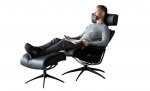 Stressless Tokyo Recliner Chair With Adjustable Headrest & Footstool (High Base)