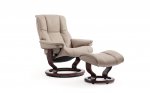 Stressless Mayfair Small Recliner Chair & Footstool (Classic Base) 