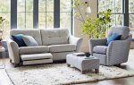 G Plan Hatton Three Seater Double Power Footrest Formal Back Sofa 