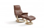Stressless View Large Recliner Chair & Footstool (Classic Base) 