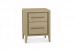 Bentley Designs Rimini Aged Oak & Weathered Oak 2 Drawer Nightstand [5701-72]