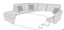 Buoyant Fantasia Standard Back Corner Sofa Bed With Footstool  (R2S, LFC, P)