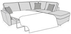 Buoyant Fantasia Standard Back Corner Sofa Bed With Footstool  (L2S, RFC, P)