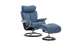 Stressless Magic Medium Recliner Chair & Footstool (Signature Base)