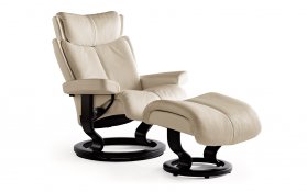 Stressless Magic Medium Recliner Chair & Footstool (Classic Base) 