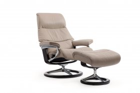 Stressless View Large Recliner Chair & Footstool (Signature Base)
