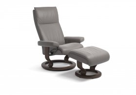 Stressless Aura Medium Recliner Chair & Footstool (Classic Base) 